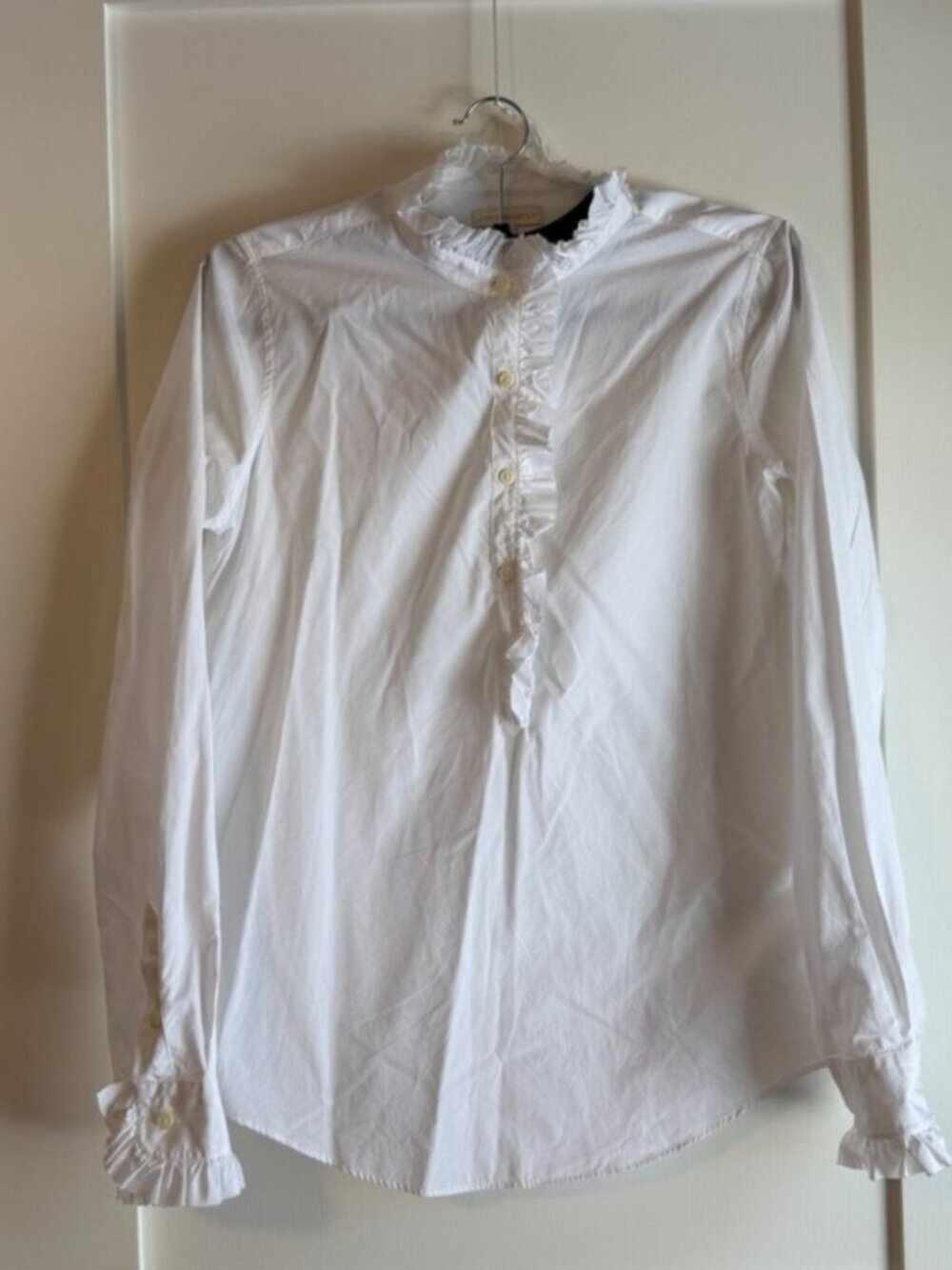 Ann Mashburn Frill Shirt in Cotton Poplin